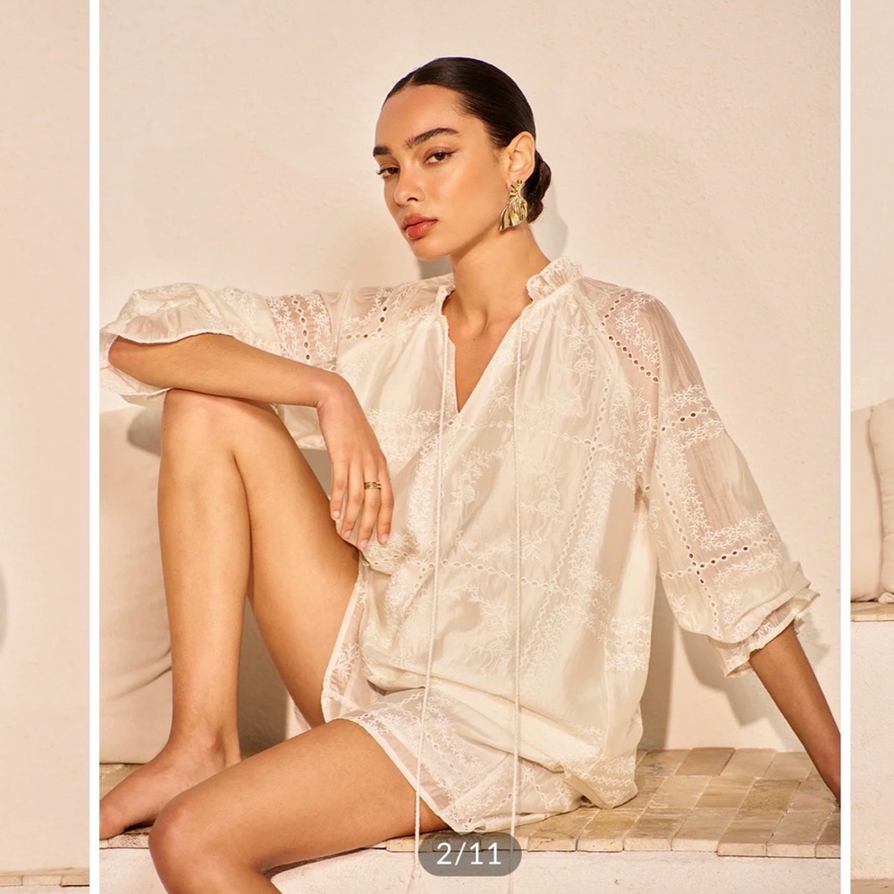 Embroidery Detail Long Sleeve Shorts Set